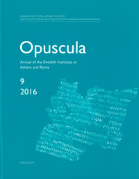 Opuscula 9 | 2016